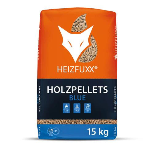 Heizfuxx Holzpellets Blue 15kg x 20 Sack 300kg Palette