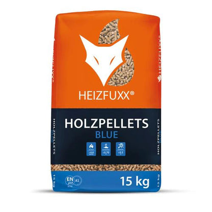 Heizfuxx Holzpellets Blue 15kg x 20 Sack 300kg Palette
