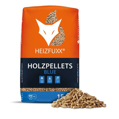 Heizfuxx Holzpellets Blue 15kg x 20 Sack 300kg Palette